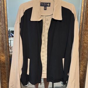 Nat Nast Men’s  Black and Tan Bomber Jacket